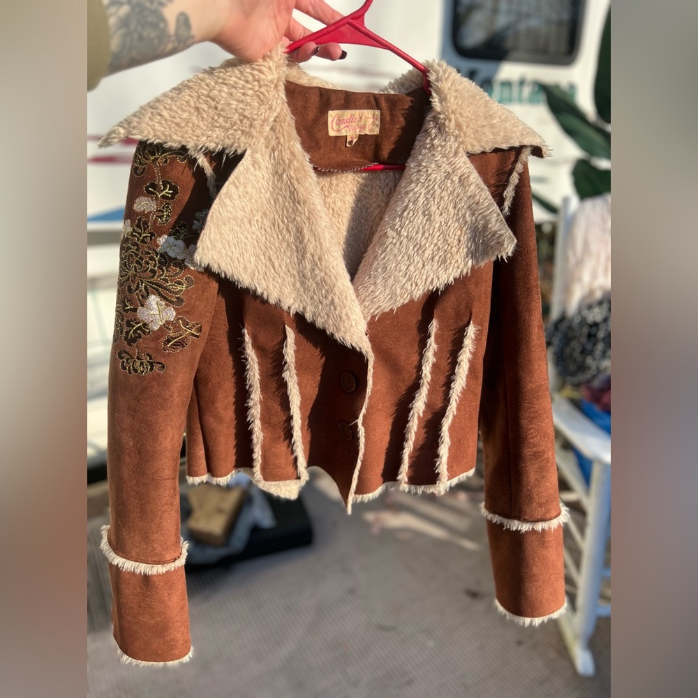 Candies Vintage fully faux fur lined jacket